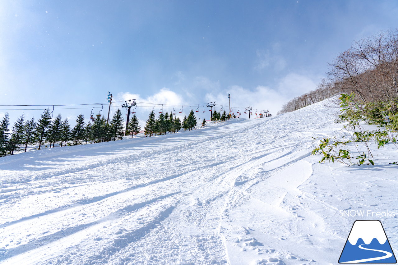 登別カルルス温泉サンライバスキー場｜待望の大雪！シュプールを描けばふわふわの雪煙が漂う、全7コースが滑走可能です(^^)v